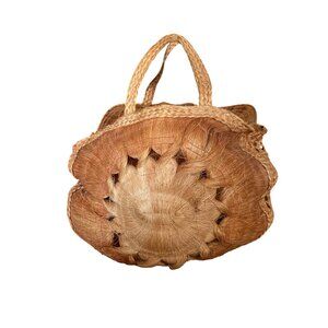 Natural Fiber Woven Basket Tote